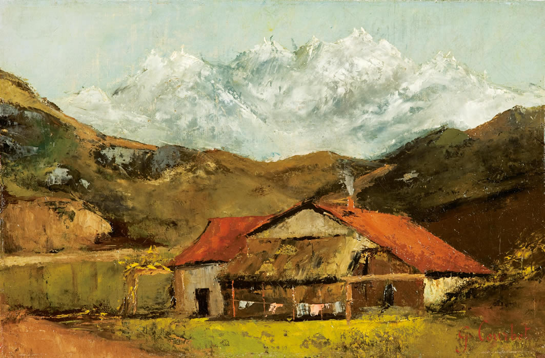 ギュスターヴ・クールベ《山の小屋》1874年頃